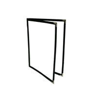 Futech 4-View Menu Holder BLK 8-1/2"W x 11"H, Black, 10 Pack-Pocket size: 8-1/2"W X 11"H
