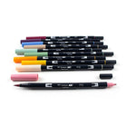 Tombow Dual Brush Pens - Cottage Palette - 10 Pack-"Cottage" Colour 10 pcs assortment set in plastic case.