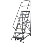 Tri-Arc Manufacturing Heavy Duty Rolling Ladder, Platform Height: 80", Step Type: Perforated, Base Depth: 63" (KDHD108246)-No. of Steps: 8