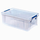 Bankers Box Plastic Storage Box Bonus Pack (2 x 10L + 1 x 18.5L)-Keep your contents dust and moisture free, clip-lock clamps securely lock the lid tightly in place