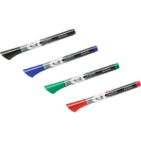 Quartet EnduraGlide Dry-Erase Markers - Fine Tip - Assorted Colours - 4 Pack-Top of the line dry-erase markers deliver bold colour