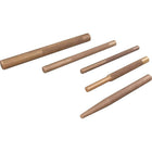 Gray Tools 5 Piece Brass Drift Punch Set-Contains: Brass Taper Punch 1/4", Brass Pin Punch 3/8" and Brass Drift Punches 3/8", 1/2" & 3/4".