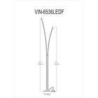 Dainolite Vincent Modern Floor Lamp - Matte Black with White Acrylic Diffuser - 34 W-Dimmable