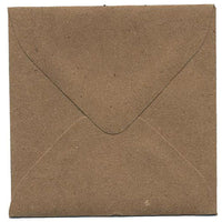 JAM Paper 3.125 x 3.125 Mini Square Envelopes, Brown Kraft Paper Bag Recycled, 100 Pack (52797687A)-Brown Kraft