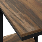Monarch Specialties 3673 Accent Table - 25"H/Brown Reclaimed-Look/Black Metal-10