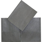 Hilroy Twin Pocket Portfolio - Letter-Size - Black-Black leatherine paper cover. Solid colour on exterior and interior.