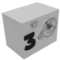 Cathay Importers Vintage Bicycle Theme Wood Storage Chest, 10"W x 7"D x 8"H, White-#3 Chest size: 8" H x 10" W x 7" D