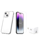TUFF8 Case with Screen Protector and Wall Charger For iPhone 15/14/13-Shockproof Layer: The air tight shockproof layer adds extra protection from accidental drops. Tested to MIL-STD to 6FT