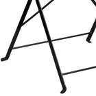 Flash Furniture 28" Square Black Indoor-Outdoor Steel Folding Patio Table-Base Size: 17.25"W x 17"L