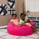 Flash Furniture Oversized Solid Hot Pink Bean Bag Chair-Machine Washable Removable Slip Cover