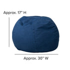 Flash Furniture Small Denim Kids Bean Bag Chair-Spot Clean with Damp Cloth