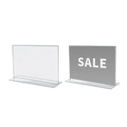 Futech CTS0154 Acrylic Letter Size Sign Holder - 4 Pack-The CTS0154 Acrylic Sign Holder is a great promotional or advertising display for your customers or guests. The display is a letter size print, which artwork can be done straight from your own personal printer and inserted right into the display after.