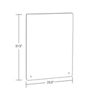 Azar Displays Acrylic Cashier Shield Mounting Barrier - 23.5"W x 31.5"H - 2 Pack-23.5" x 31.5"