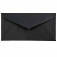 JAM Paper Monarch Envelopes - 3.875" x 7.5" - Black Linen - 50 Pack -Colour: Black Linen