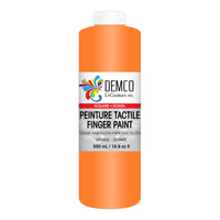 DEMCO EnCouleurs Inc School Fingerpaint - 500 mL - Orange-Finger paint