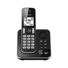 Panasonic KXTGD390B 1-Handset Cordless Phone with Answering Machine, Black-1-Handset system; Expandable up to 6 Handsets