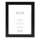 Gry Mattr Wood Document Frame without Mat - Black - 8.5" X 11"-Wood Frame