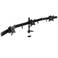 DAC MP-210 Flex Triple Monitor Arm with Grommet and Desk Base, Black-Holds three monitors up to 24" that allow you to view the screens side by side