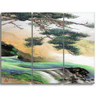 Designart Yamamoto Shunkyo, Spring of Mountain Asia Canvas Artwork, (PT5023-3P)-Print