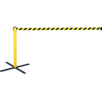 SCN Industrial Stowaway Post Kits, Plastic, 36" H, Black/Yellow Tape, 13' Tape Length-Finish/Colour: Yellow