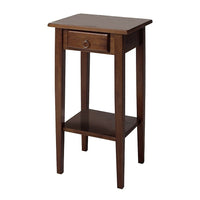 Winsome Regalia Accent Table With Drawer/Shelf, Antique Walnut-Featuring the elegant and stylish Regalia design, the table can be used to display a potted plant and/or store a telephone. It has a shelf perfect for stacking phone books, and a small Drawer to keep a notepad and pen conveniently tucked away.