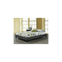 Brassex Grey Platform Bed, Full Size (90010-F)-Modern & Contemprory