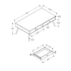 Monarch Specialties 2836 Coffee Table - Walnut Mid-Century With A Drawer-1 Year Limited Manufacturer Warranty
