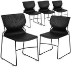 Flash Furniture HERCULES Series Black Full Back Stack Chair with Black Powder Coated Frame-661 lb. Weight Capacity