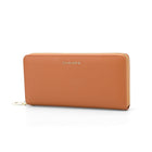 Champs RFID Zip-Around Wallet -  Tan-Faux leather, Tan