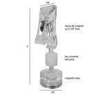 Eddie's Versa Clip Sign Holder - Magnetic Base - 2.5" L - Clear - 12 Pack (130657-12)-Plastic - Clear