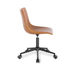 Plata Import Patrik Upholstered Leather Office Chair - Tan-Tilt Mechanism