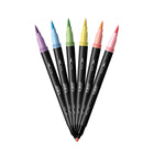 BIC Intensity Dual Tip Felt Flexible Brush Pens - 0.7mm - 6 Pack-The flexible brush tip is perfect for creative writing, adult colouring and journaling 
