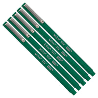 Marvy Uchida Ultra Fine Felt-Tip Pen - Burgundy - 5 Pack-Colour: Green