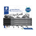 Staedtler Pigment Art Pen - Black - 4 Pack-Perfect for lettering, drawing, easy shadow effects, creating outlines and hatching