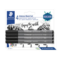Staedtler Pigment Art Pen - Black - 4 Pack-Perfect for lettering, drawing, easy shadow effects, creating outlines and hatching