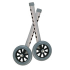 Drive Medical Extended Height 5" Walker Wheels and Legs Combo Pack, 2 Pack-Grey, Rubber