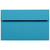 JAM Paper A10 Invitation Envelopes, 6 x 9.5, Brite Hue Blue Recycled, 100 Pack (95443g)-Blue