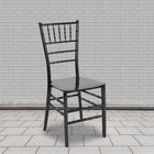 Flash Furniture HERCULES Series Black Resin Stacking Chiavari Chair-Seat constructed of ultra-strong polycarbonate