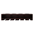 Claret Wine Bottle & Glass Holder Wall Shelf, 22"L x 5"D x 4.5"H, Espresso (FN00379-9INT)-Product dimensions: 18.75"L x 4"D x 7"H