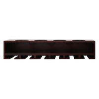 Claret Wine Bottle & Glass Holder Wall Shelf, 22"L x 5"D x 4.5"H, Espresso (FN00379-9INT)-Product dimensions: 18.75"L x 4"D x 7"H