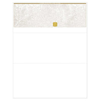 Deluxe Top Laser Cheque Tan with Gold Hologram, English, 8.5" x 11", 500 Pack-Laser cheque with hologram