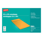 Staples Kraft Catalogue Envelopes with Gummed Flaps - 5-7/8" x 9-5/8" - Brown - 250 Pack-Ideal for mailing catalogues, booklets, brochures and multi-page documents