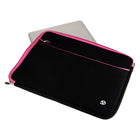 Vangoddy 14" Neoprene Laptop Sleeve - Black/Pink-Material: Neoprene