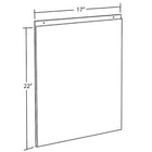 Azar Displays 22" x 17" Vertical Wall Mount Acrylic Sign Holder, Clear, 10 Pack (162728)-Wall hanging frame is constructed of clear 0.100" thick plastic that allows for easy viewing