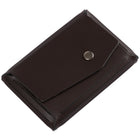JAM Paper Leather Business Card Case, Angular Flap, Dark Brown, 100 Pack (2233317458B)-Material: Italian leather