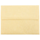 JAM Paper A2 Invitation Envelopes, 4.38 x 5.75, Parchment Antique Gold Yellow Recycled, 100 Pack (55574g)-Antique gold