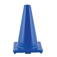 Champion Sports Vinyl Cone, 12", Blue, 3 Pack (CHSC12BL)-Create an obstacle course, mark boundaries, or practice agility