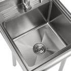 TRINITY Utility Sink with Faucet, Stainless Steel (THA-0303)-Raised ribs area to hold accessories next to the faucet