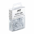 JAM Paper Colored Standard 1" Paper Clips - White - 2 Packs of 100-Size: 1 inch (Standard/Regular)
