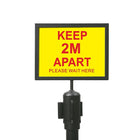 Futech Sign Holder For Stanchions - 11"W x 8.5"H - Black-Letter Size